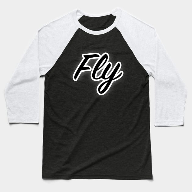 Fly Baseball T-Shirt by lenn